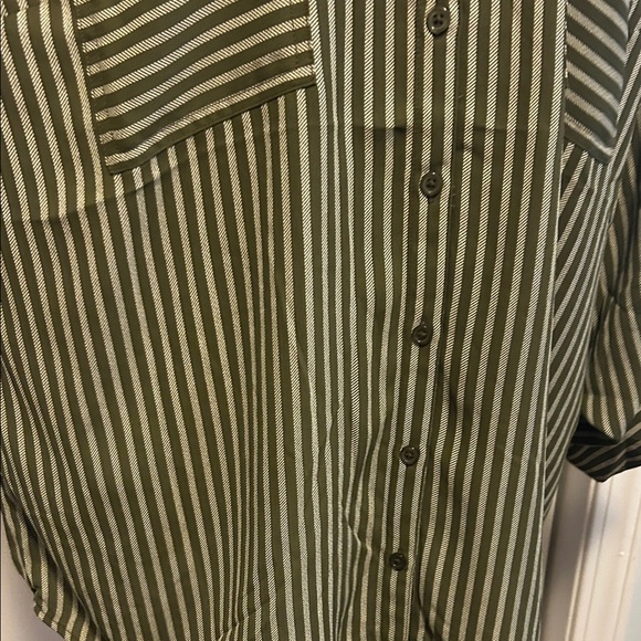 Maurices Green and White Striped Blouse - Picture 6 of 9